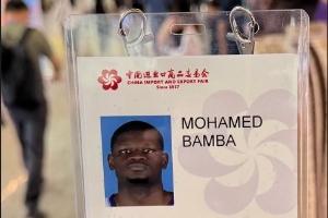 退役转行？班巴在中国参加广交会身份是境外采购商！