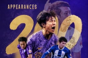 5月10日 谢维军完成代表球队在正式比赛中的第200次登场！