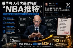 知名杂志：萧华每日花大量时间刷NBA相关推特 仔细研读各路批评