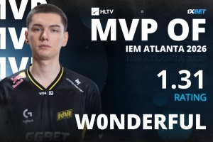 接过传奇衣钵！w0nderful在IEM亚特兰大站 荣获职业生涯首个MVP