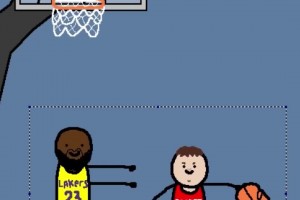 抽象画师用简笔画回顾：詹姆斯神奇绝平三分的全过程~